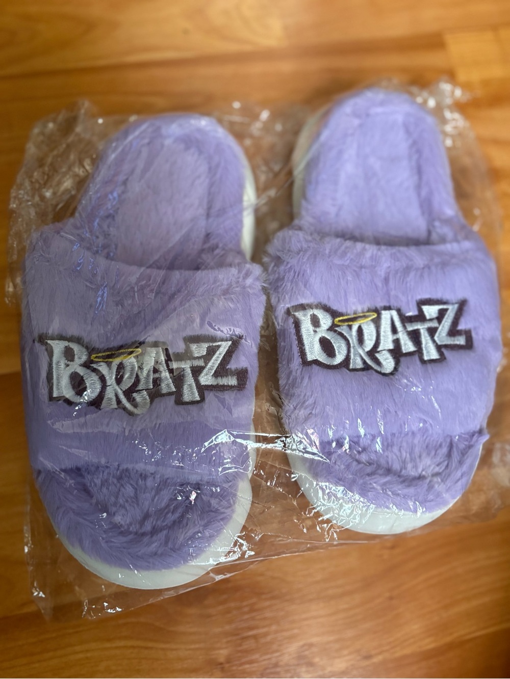 Bratz Plush Slide Slippers for Kids in Light Purple